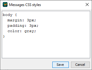 Chat4Us-Agent messages CSS styles dialog
