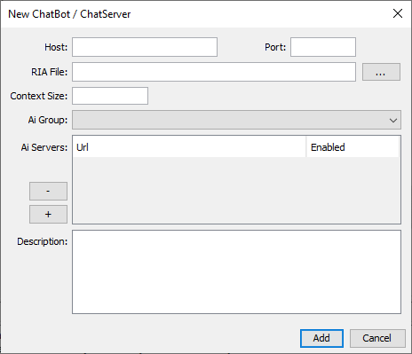 Chat4Us-Creator New ChatServer Dialog